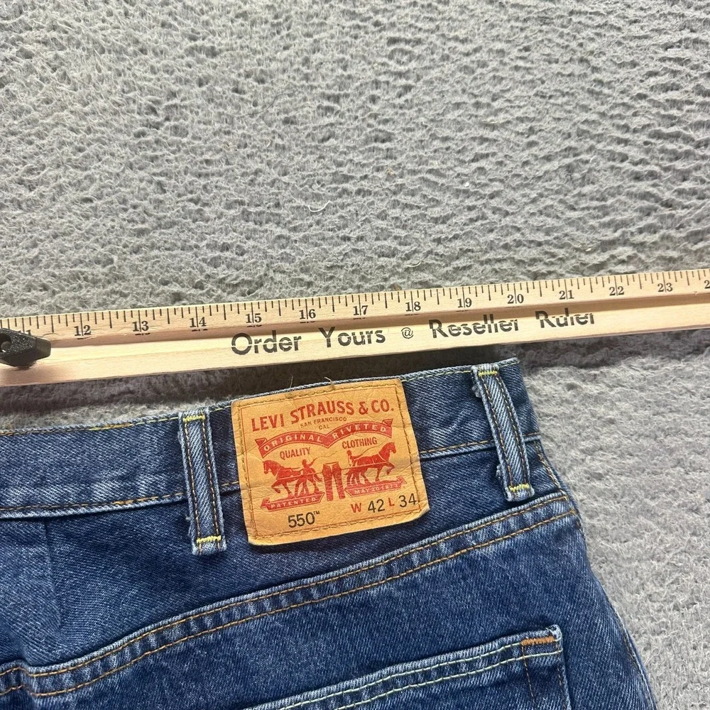 Levi's 550 Jeans Men 40x32 Blue Cotton Denim Straight Workwear Streetwear Travel